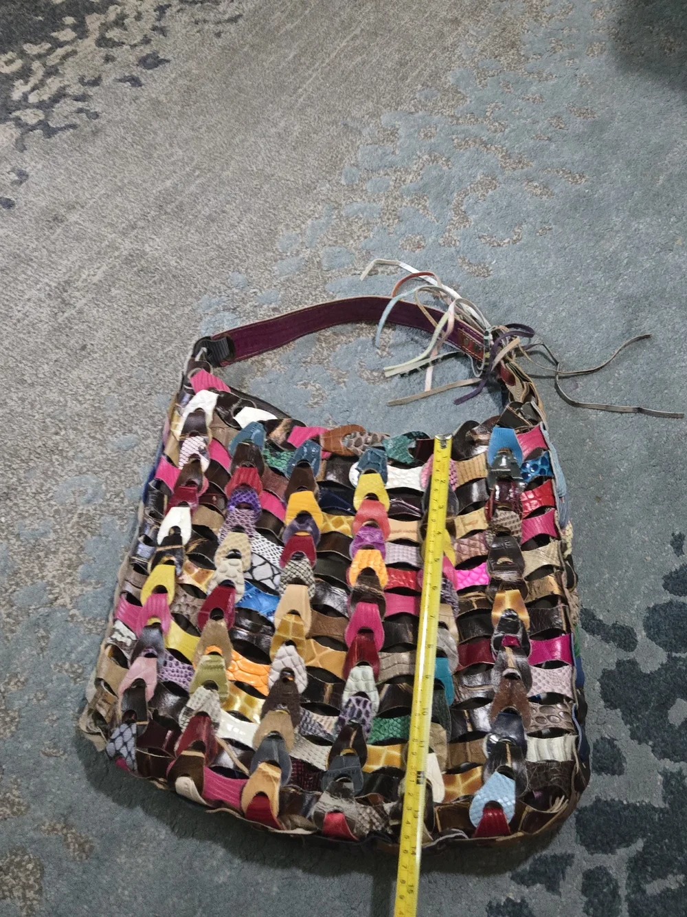 Jesslyn Blade Multicolor Patchwork Leather Hobo Bag